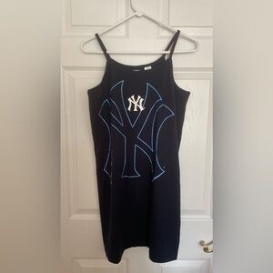 New York Yankees team logo bodycon dress with spaghetti straps, never worn